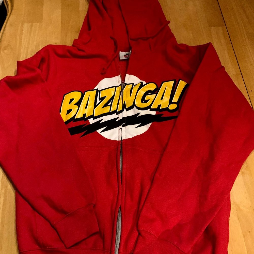 NWT BBT Bazinga Small Unisex Sweatshirt Full Zip